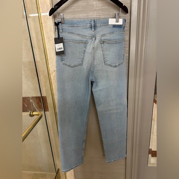 NWT size 29 Re/done Stove Pipe light wash Jeans Riverfade 96% Cotton - Picture 11 of 11